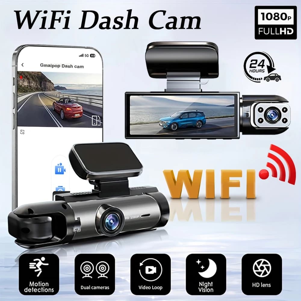 1080P FHD WiFi Dual Dash Cam
